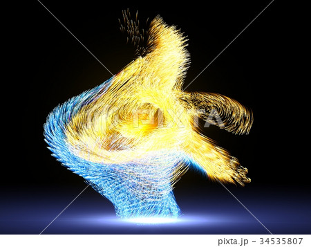 dance of energy particles into dark. 3d dance of energy particles into dark. 3d 34535807