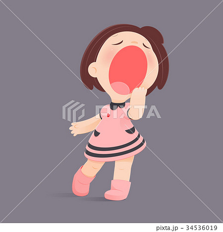girl yawn clipart