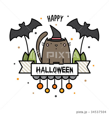 Happy Halloween. Vector illustration. 34537504
