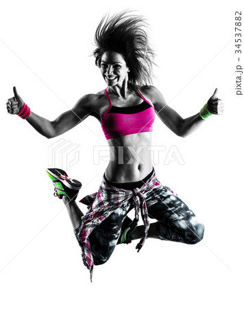 woman zumba fitness exercises dancer dancing 34537882