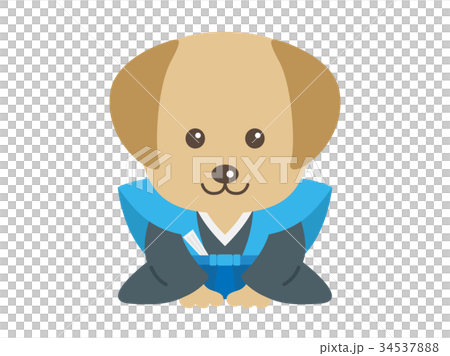 犬のイラスト(お正月Ver) 犬のイラスト(お正月Ver) 34537888