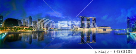 Singapore skyline background 34538109