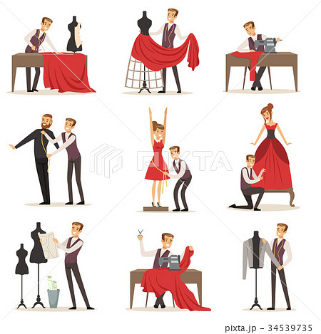 Dressmaker set, male designer tailoring measuring Dressmaker set, male designer tailoring measuring 34539735