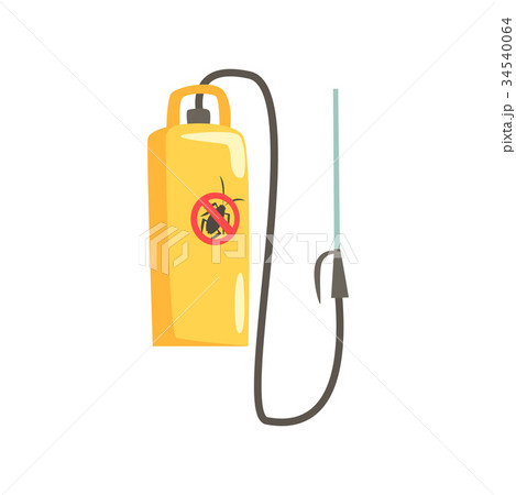 Yellow manual sprayer for extermination of insects 34540064