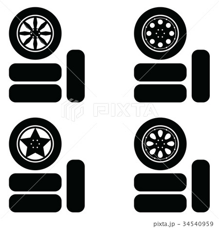 car wheel icon set car wheel icon set 34540959