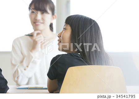 三者面談　小学生　 34541795