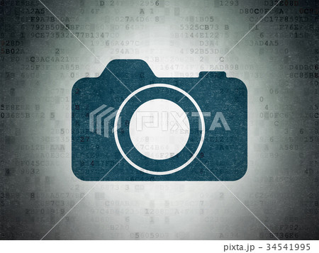Vacation concept: Photo Camera on Digital Data Vacation concept: Photo Camera on Digital Data 34541995