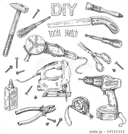 Diy Tools Setのイラスト素材