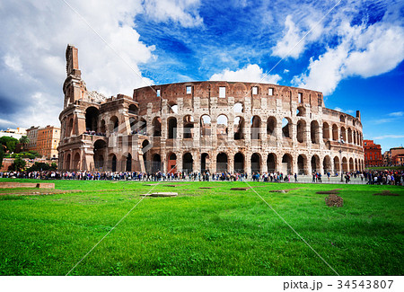 Colosseum at sunset in Rome, Italy Colosseum at sunset in Rome, Italy 34543807
