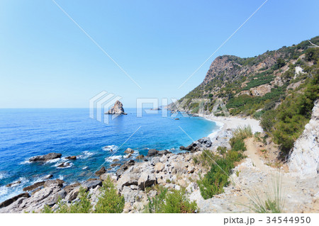 Seascape with beautiful picturesque bay  34544950