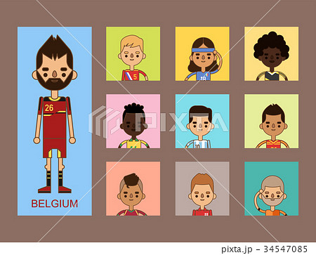National Euro Cup soccer football teams vector 34547085