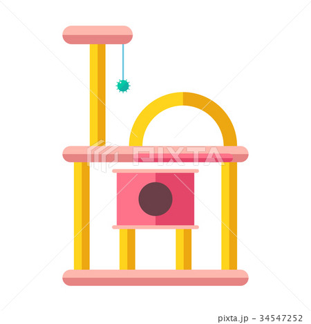 Colorful cat accessory cute vector animal icons 34547252