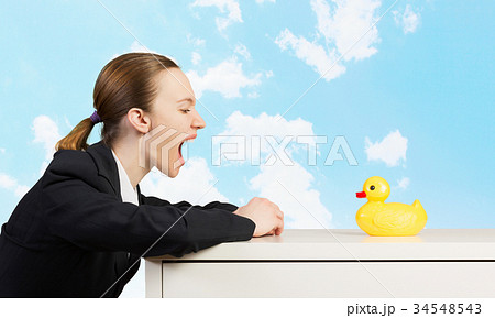 Woman and duck Woman and duck 34548543