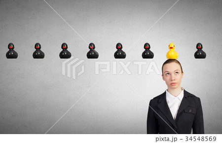 Woman and duck Woman and duck 34548569