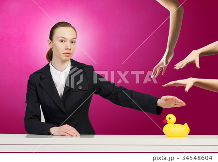 Woman and duck Woman and duck 34548604