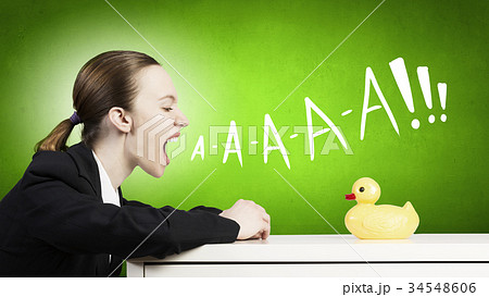 Woman and duck Woman and duck 34548606