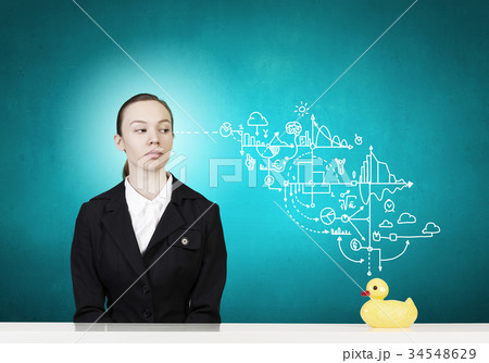 Woman and duck Woman and duck 34548629