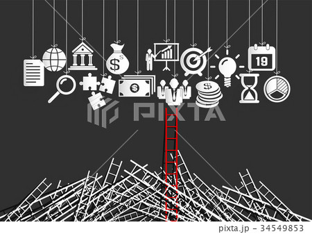 Business Concept. Paper Business Chain 34549853