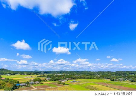 睦沢町上之郷 長楽寺付近を空撮 睦沢町上之郷 長楽寺付近を空撮 34549934