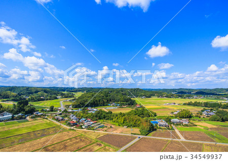 睦沢町上之郷 長楽寺付近を空撮 睦沢町上之郷 長楽寺付近を空撮 34549937
