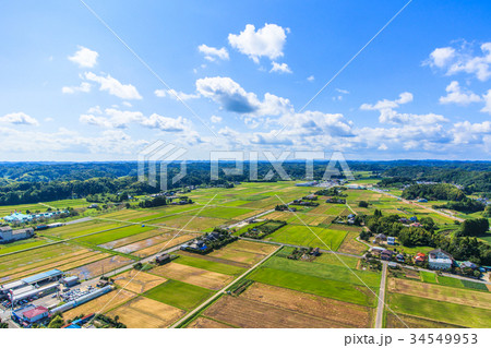 睦沢町上之郷 長楽寺付近を空撮 睦沢町上之郷 長楽寺付近を空撮 34549953