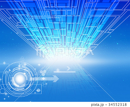 デジタル背景 空間 仮想空間 コンピュータのイラスト素材 34552318 Pixta