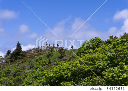 新緑の武奈ヶ岳山頂 34552631