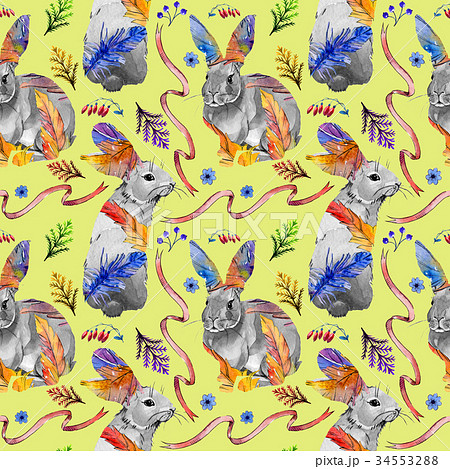 Watercolor bird feather pattern from wing. Watercolor bird feather pattern from wing. 34553288