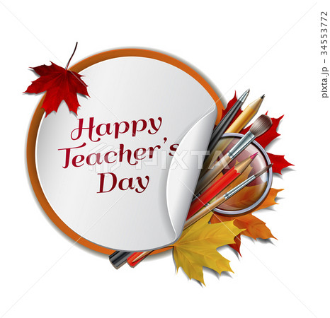 Teacher s Day vector card. 34553772