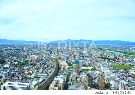 岐阜シティタワー43から見た岐阜市西方の眺め　 34555140