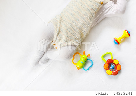 Close-up of baby body and legs with lots of 34555241