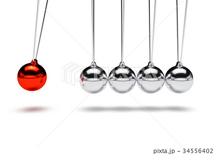 Balancing balls newton's cradle 34556402