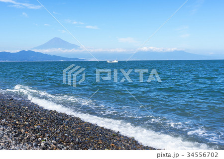 三保海岸から富士山の景色 三保海岸から富士山の景色 34556702
