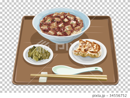 マーボー丼・餃子 マーボー丼・餃子 34556752