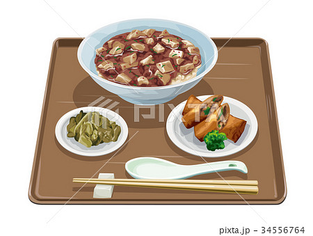 マーボー丼・春巻 34556764