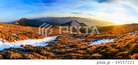 Fantastic landscape almost snow-capped 34557221
