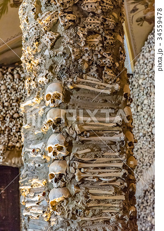 エヴォラ骸骨礼拝堂 ポルトガルの写真素材