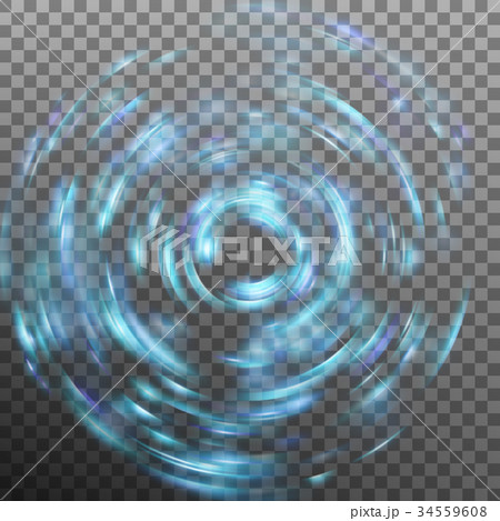 Abstract glowing ring on transparent backfround 34559608