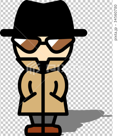 サングラスをかけた怪しげな人物 サングラスをかけた怪しげな人物 34560780