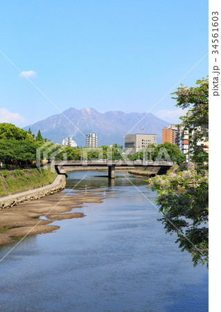 南洲橋からの桜島 34561603