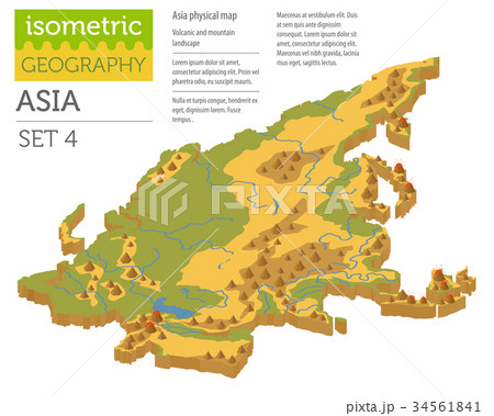 Isometric Asia physical map constructor elements  34561841