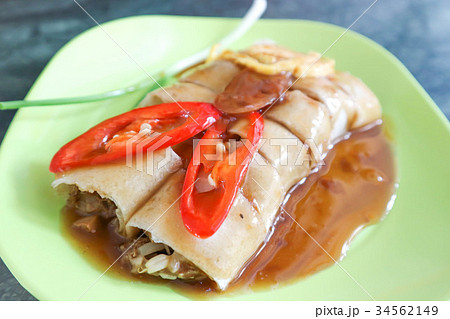 egg roll with vegetable stuffed 34562149
