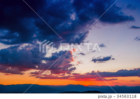 sky with clouds and sun 34563118