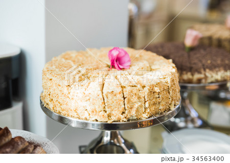 Different kinds of baked sweets on a buffet Different kinds of baked sweets on a buffet 34563400