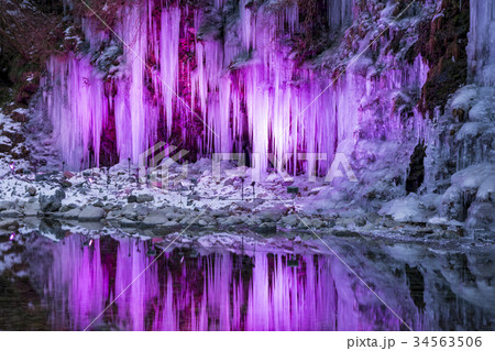 三十槌の氷柱 ライトアップ 秩父 三十槌の氷柱 ライトアップ 秩父 34563506