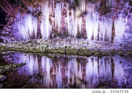 三十槌の氷柱 ライトアップ 秩父 三十槌の氷柱 ライトアップ 秩父 34563536