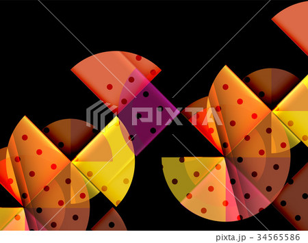 Circle elements on black background 34565586