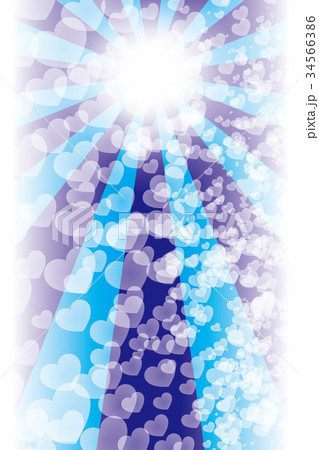 背景素材壁紙 ハートマーク 模様 パターン 放射 集中線 愛情 恋愛 幸福 希望 チャンス 天国 光のイラスト素材