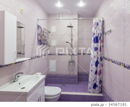 Interior of a combined sanitary unit in the  34567191