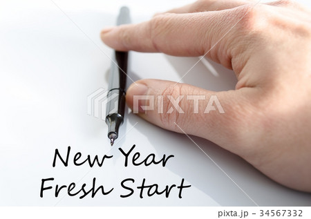 New year fresh start text concept 34567332